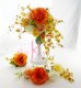 画像1: 造花オレンジローズ・オンジジューム　クレセントブーケ・ブトニア・ヘッドパーツセット (1)