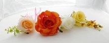 他の写真1: 造花オレンジローズ・オンジジューム　クレセントブーケ・ブトニア・ヘッドパーツセット