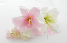 他の写真1: 造花カサブランカ　ピンク＆ホワイト　 ボリュームT