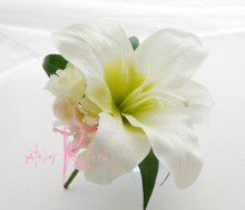 他の写真2: 造花カサブランカ　ピンク＆ホワイト　 ボリュームT