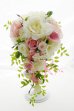 画像1: 造花ホワイト＆ピンクローズ＆カラー　キャスケードボリュームT・ブトニア・ヘッドパーツセット (1)