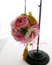 画像1: 造花オーダーメイドブーケ　和装用ボールブーケ（イングリッシュローズ＆マム） (1)