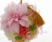 画像2: 造花オーダーメイドブーケ　　和装用ボールブーケ（ピンクダリア＆マム） (2)