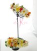 画像1: 造花オーダーメイド 花冠&バストコサージュ（プルメリア・ラン・ローズ） (1)