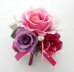 画像4: 造花オーダーメイドブーケ　ハートブーケ・ブトニア・ヘッドパーセット（ピンク＆パープル） (4)
