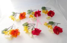 他の写真3: 造花オーダーメイドブーケ  ラウンド（3パーツシェア）・ブトニア・ヘッドパーツ（トロピカルミックス）