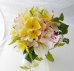 画像4: 造花オーダーメイドブーケ　クラッチ・ブトニア(ピンク＆イエロープルメリア） (4)