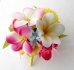 画像4: 造花オーダーメイドブーケ  ラウンド22・ブトニア・花冠（ミックスカラー・プルメリア） (4)