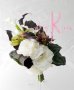 画像2: 造花オーダーメイドブーケ　スタイリッシュクラッチブーケ（Ｇアマリリス・カラー・ピオニー） (2)
