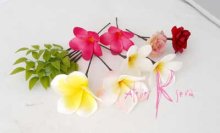 他の写真3: 造花オーダーメイドブーケ　キャスケード・ブトニア・リストレット・ヘッドパーツ（ミックスプルメリアＲ）