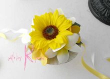 他の写真2: 造花オーダーメイド　花冠・リストレット・ブトニアセット（ひまわり＆プルメリア）