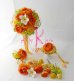画像2: 造花オーダーメイドブーケ　クラッチ22・ブトニアヘッドパーツ・リストレット・花冠（ラナンキュラスＭＩＸ＆プルメリア） (2)