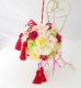 画像1: 造花オーダーメイドブーケ　和装用ボールブーケ（ピンポンマム＆ピンク） (1)