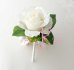 画像3: 造花オーダーメイドブーケ クラッチ25・ブトニア・花冠・ヘッドパーツ(ホワイトローズ）