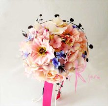 他の写真3: 造花オーダーメイドブーケ　クラッチ24・ブトニア・花冠（ピンクアネモネ＆ローズ）