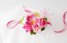 画像7: 造花オーダーメイドブーケ ラウンド20・ブトニア・花冠・リストレット・（イングリッシュローズ＆ピンクプルメリア）
