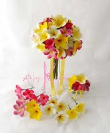 造花オーダーメイドブーケ  クラッチ22・ブトニア・ヘッドパーツ（プルメリア7Ｍｉｘ）