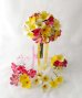 画像1: 造花オーダーメイドブーケ  クラッチ22・ブトニア・ヘッドパーツ（プルメリア7Ｍｉｘ） (1)