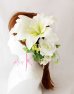画像4: 造花カサブランカとカラー　キャスケードブーケ・ブトニア・ヘッドパーツセット