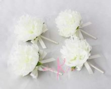 他の写真2: 造花オーダーメイドミニブーケ　（ホワイト＆ピンクピオニー）