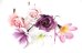 画像3: 造花オーダーメイドブーケ  クラッチブーケ・ブトニア・ヘッドピースセット（パープル＆ピンク　プルメリア）