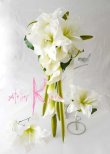 画像2: 造花カサブランカとカラー　キャスケードブーケ・ブトニア・ヘッドパーツセット