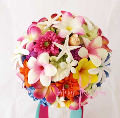画像: 造花オーダーメイドブーケ　スターフィッシュ＆シェルをお入れして♪